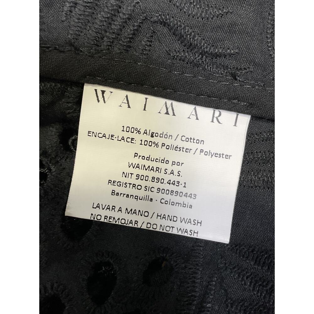 Waimari Eyelet Black Vistamar Robe Size XS - Picture 5 of 5